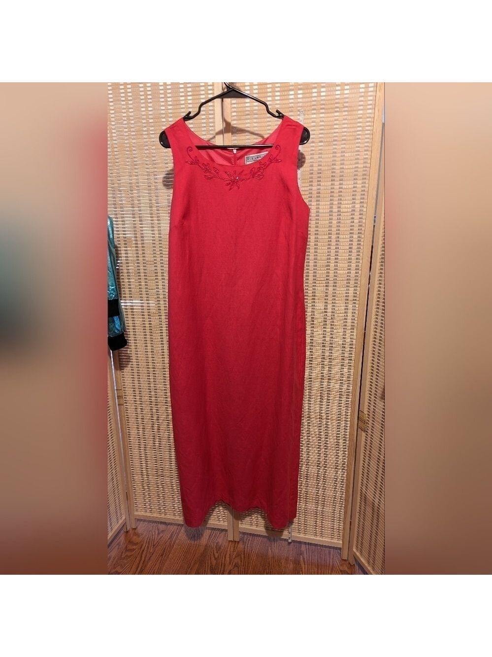 Jessica Howard Pink Maxi beaded Dress Sz 14 EUC